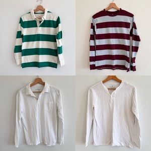 J. Crew Crewcuts Lot of 4 size boys 14 long sleeve basic cotton tops bundle